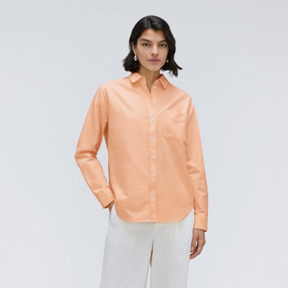 Everlane Women's The Must-Have Relaxed Oxford Button-Up Shirt Apricot Size 0 NWT